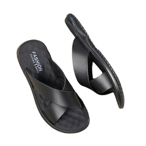 Chinelo Masculina Ergonômica de Couro Antiderrapante
